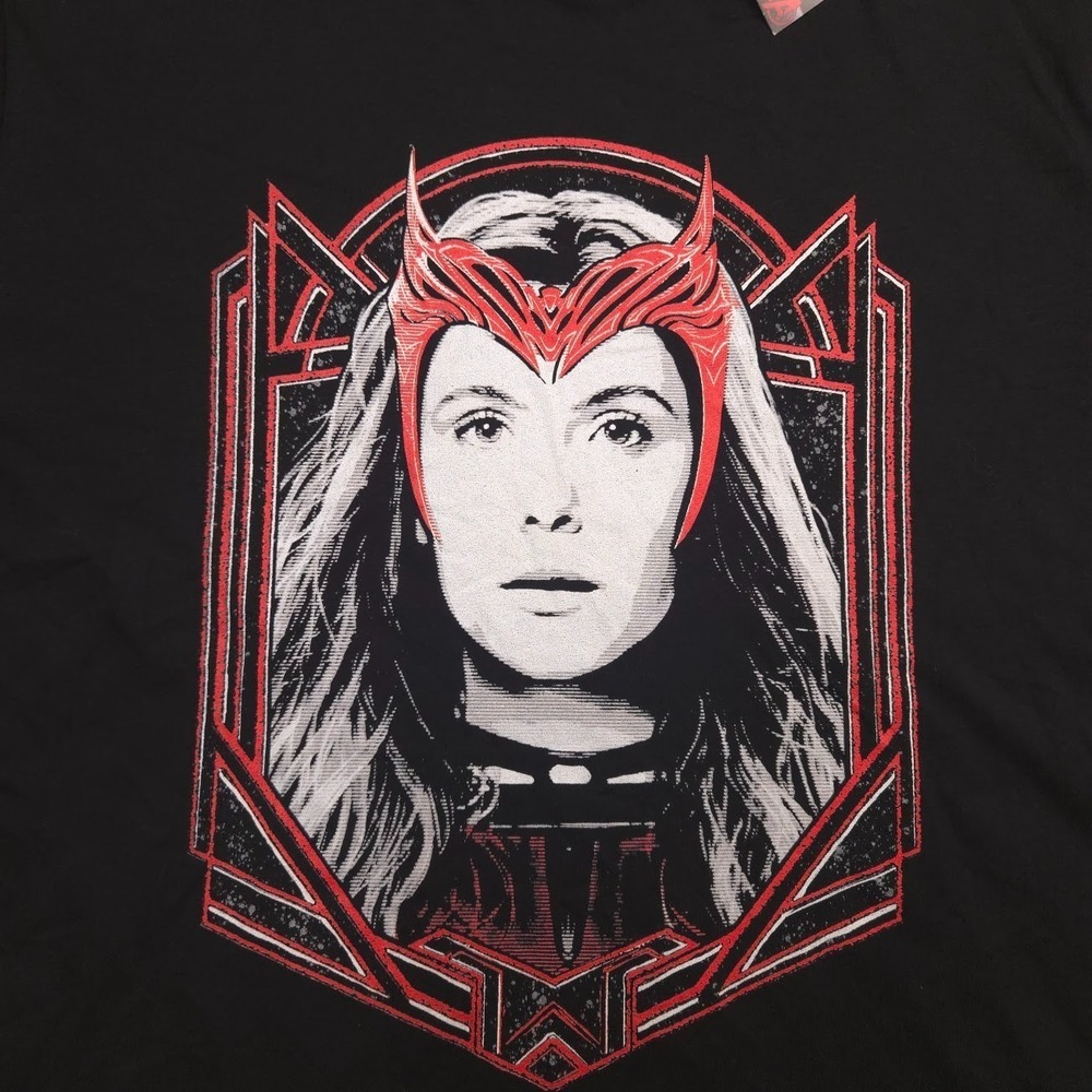 Marvel WandaVision Scarlet Witch Men's T-Shirt XL Black Disney Marvel Studios - Picture 2 of 10